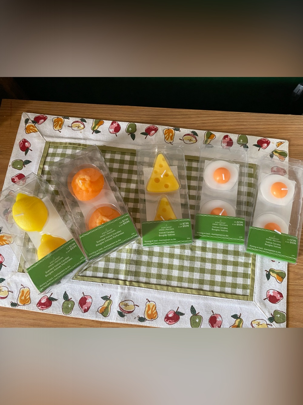 Spring votive candle set of 5